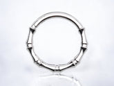 Silver Bones Design Hinged Septum Clicker Ring, 16G Septum Clicker Hoop